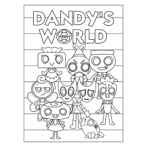 Mir Dendy Poster Coloring Page free printable Dandy's World Coloring Pages coloring page