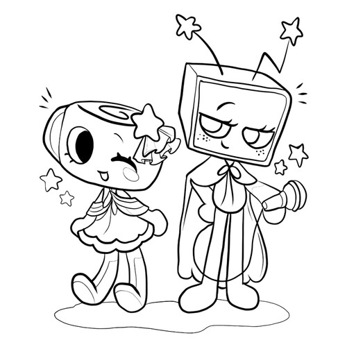 Página para colorear «Shelly y Vi del Mundo Dendy» dibujo para colorear gratis de Páginas para colorear — Mundo Dendy