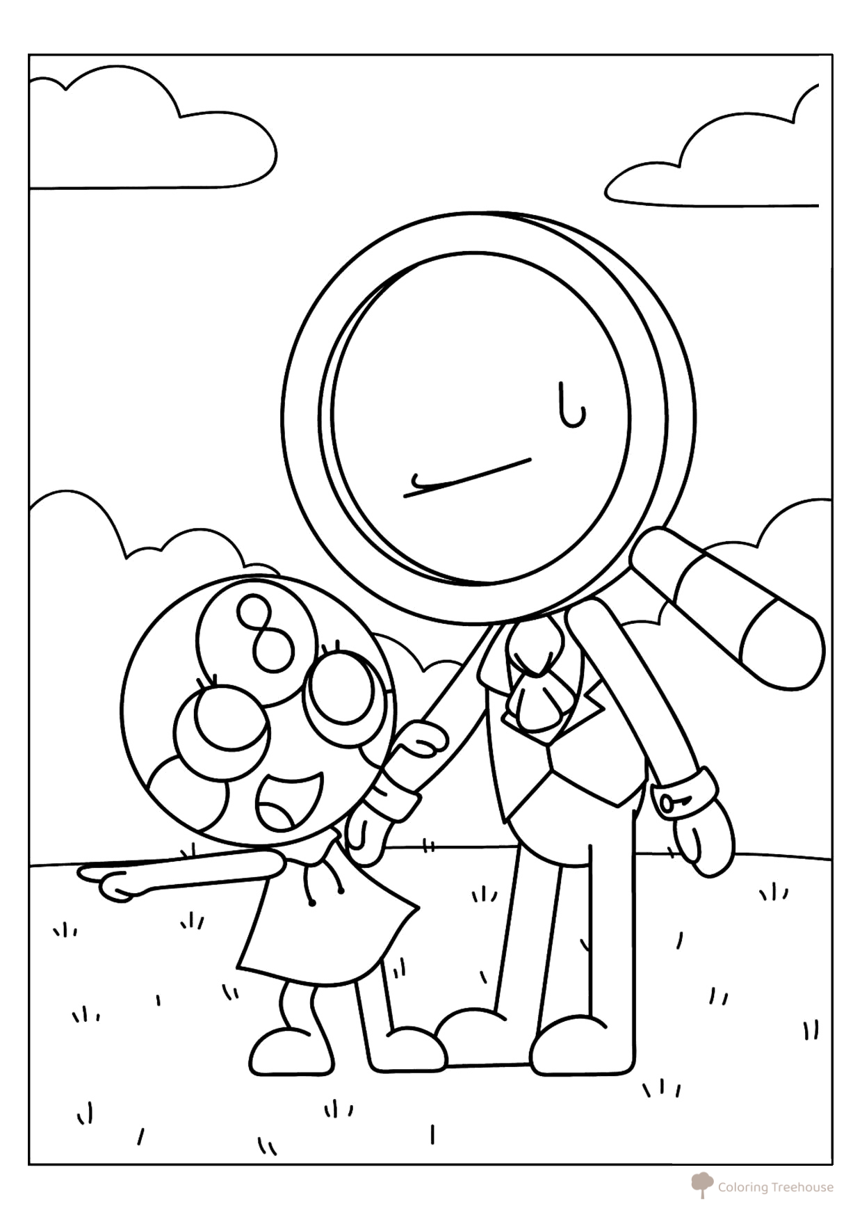 Página para colorear «Tudls y Roger del Mundo Dendy» dibujo para colorear gratis de Páginas para colorear — Mundo Dendy