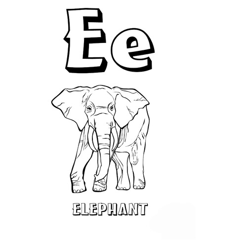 Letter E Coloring Page free printable English Alphabet Coloring Pages coloring page