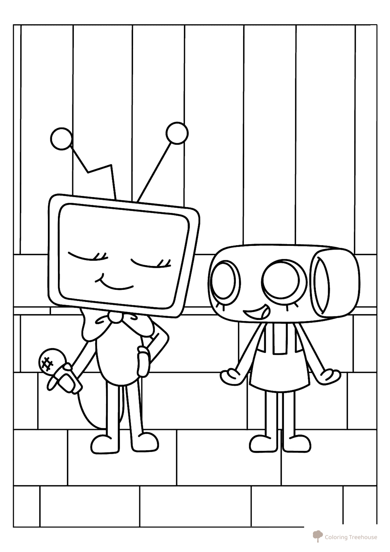 Página para colorear «Vi y Shelly del Mundo Dendy» dibujo para colorear gratis de Páginas para colorear — Mundo Dendy