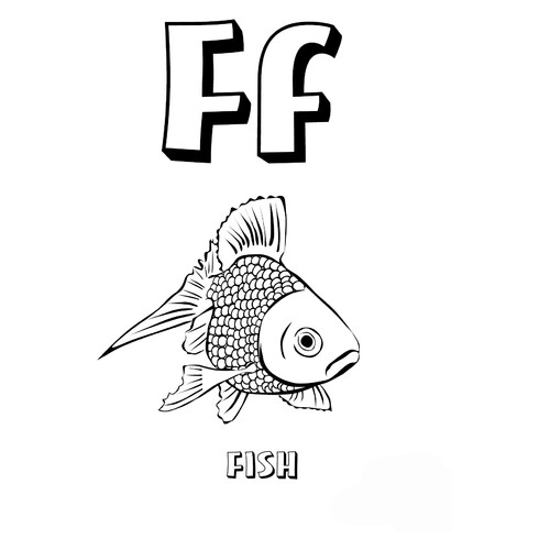 Letter F English Alphabet Coloring Page free printable English Alphabet Coloring Pages coloring page