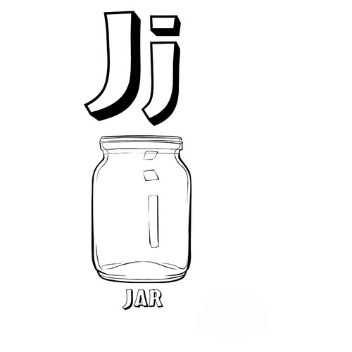 Letter J Coloring Page free printable English Alphabet Coloring Pages coloring page