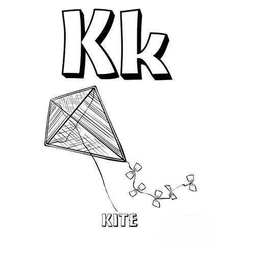 K Letter Coloring Page free printable English Alphabet Coloring Pages coloring page