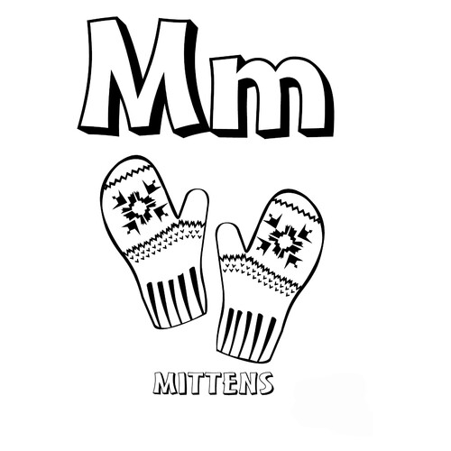 Letter M Coloring Page from the English Alphabet free printable English Alphabet Coloring Pages coloring page