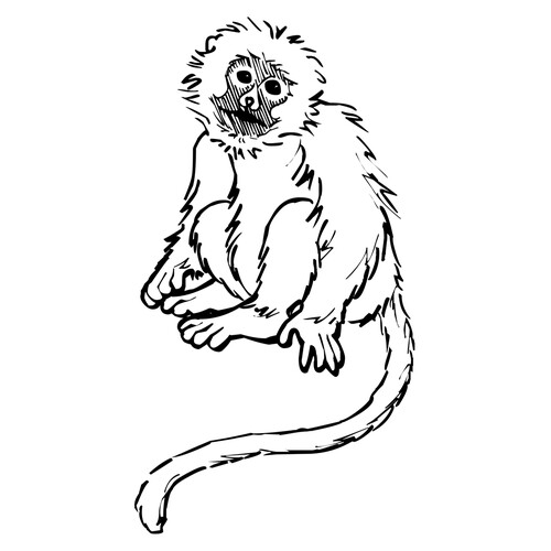 Sad Monkey Coloring Page free printable Monkey Coloring Pages for Kids coloring page