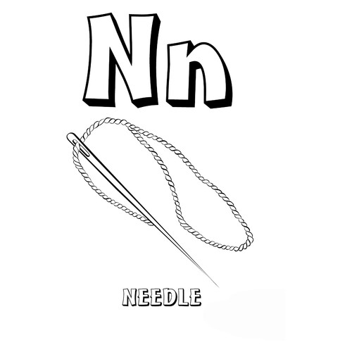 Letter N Coloring Page free printable English Alphabet Coloring Pages coloring page