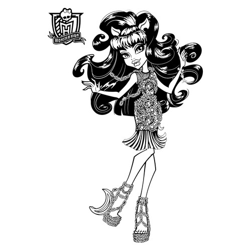 Página para colorear de Clawdeen Wolf — Monster High: Haunted dibujo para colorear gratis de Páginas para colorear de Monster High: Haunted