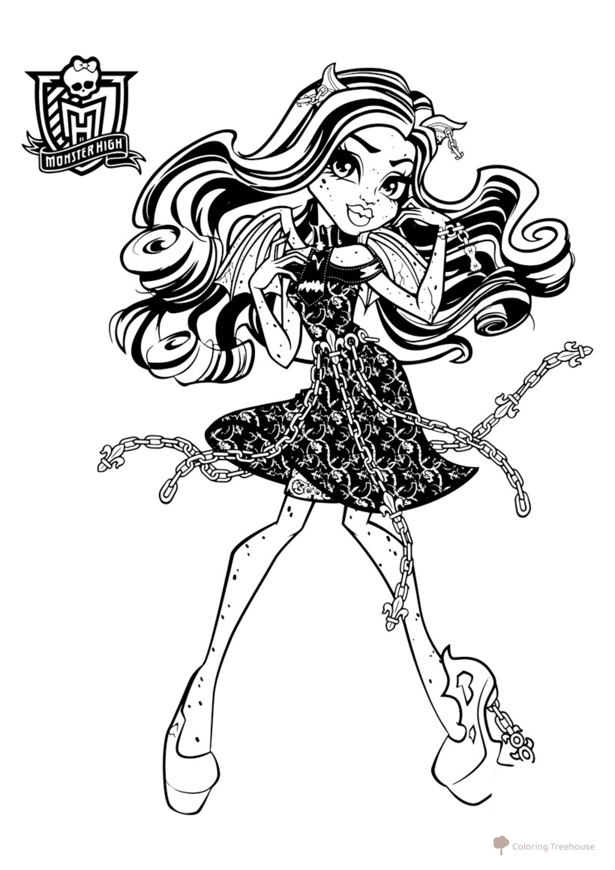 Roshel Goyle (MH Haunted) - página para colorear dibujo para colorear gratis de Páginas para colorear de Monster High: Haunted