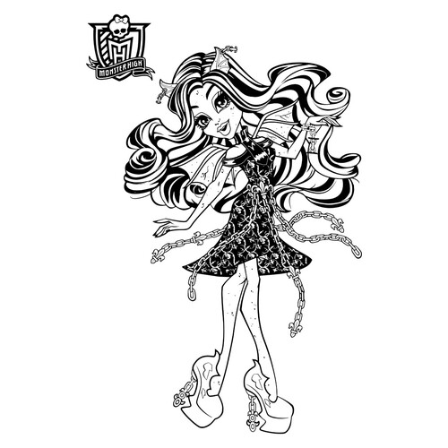 Página para colorear de Rochelle Goyle «MH: embrujado» dibujo para colorear gratis de Páginas para colorear de Monster High: Haunted