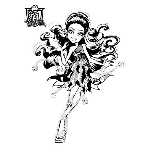 Página para colorear Spektra Vondergeist — Monster High: Haunted dibujo para colorear gratis de Páginas para colorear de Monster High: Haunted