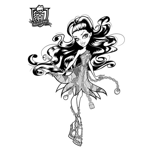 Página para colorear de Spectra Vondergeist «SM: fantasmal» dibujo para colorear gratis de Páginas para colorear de Monster High: Haunted