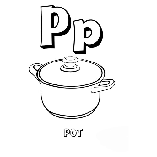 Letter P Coloring Page free printable English Alphabet Coloring Pages coloring page