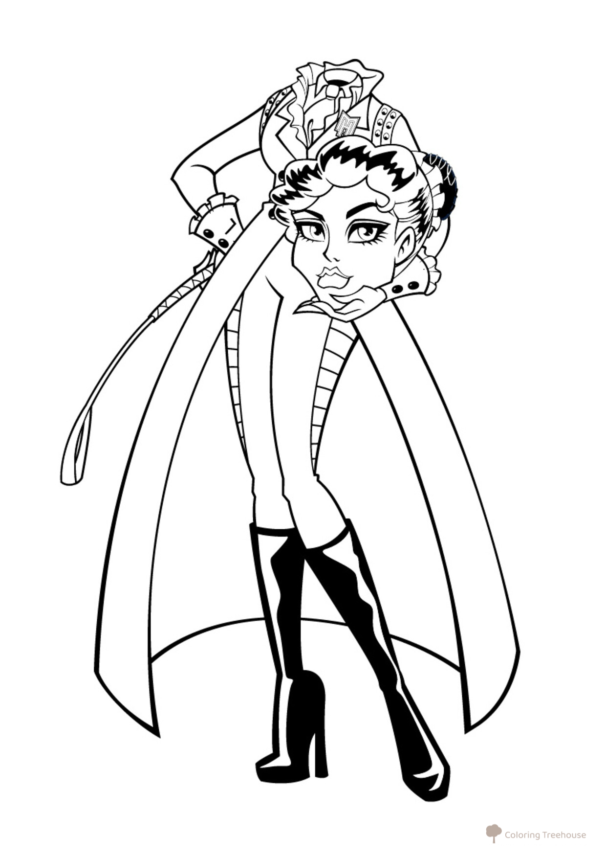 Dibujo para colorear: La hija del jinete sin cabeza dibujo para colorear gratis de Páginas para colorear Monster High