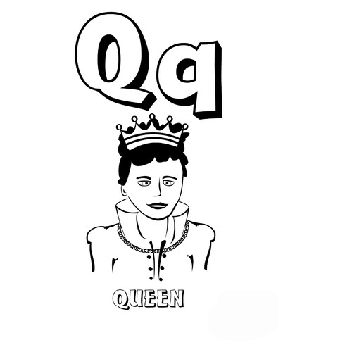 Letter Q Coloring Page free printable English Alphabet Coloring Pages coloring page