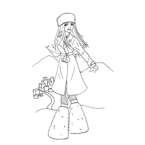 Abbey Bominable Coloring Page — Daughter of the Yeti free printable Monster High Coloring Pages coloring page