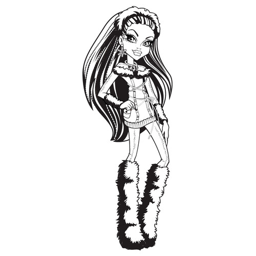 Página para colorear de Ebby Bominéibl de Monster High dibujo para colorear gratis de Páginas para colorear Monster High