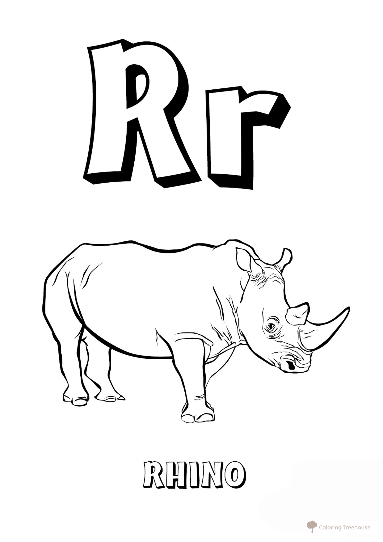 Letter R Coloring Page free printable English Alphabet Coloring Pages coloring page