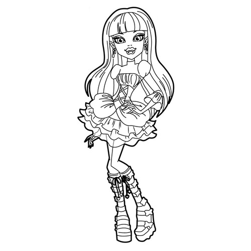 Página para colorear: Elissabet dibujo para colorear gratis de Páginas para colorear Monster High