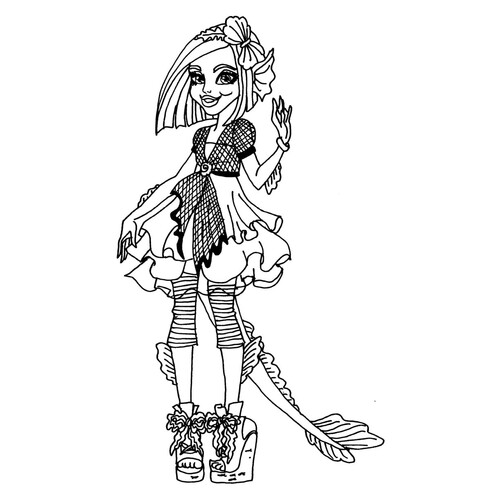 Grimmili Ann Makshmiddlebopper Coloring Page free printable Monster High Coloring Pages coloring page