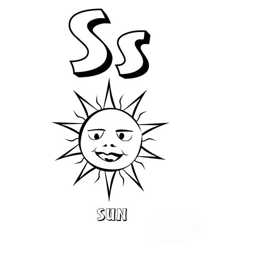 Letter S Coloring Page free printable English Alphabet Coloring Pages coloring page