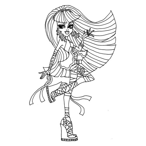 Kleo de Nile — hija de la momia Imhotep (раскраска) dibujo para colorear gratis de Páginas para colorear Monster High