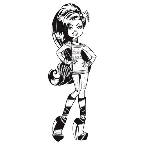 Página para colorear de Clawdeen Wolf de Monster High dibujo para colorear gratis de Páginas para colorear Monster High