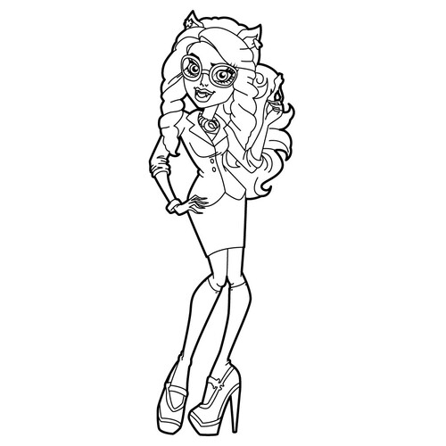 Página para colorear: Clawdeen Wolf dibujo para colorear gratis de Páginas para colorear Monster High