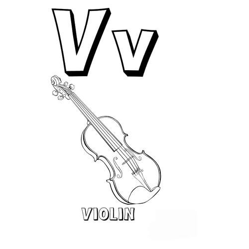 Letter V Coloring Page free printable English Alphabet Coloring Pages coloring page