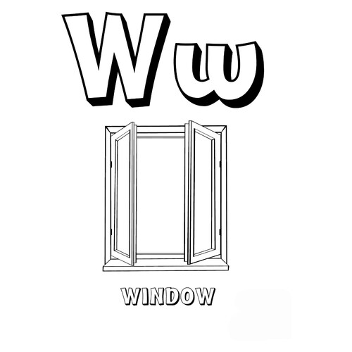 Letter W Coloring Page free printable English Alphabet Coloring Pages coloring page