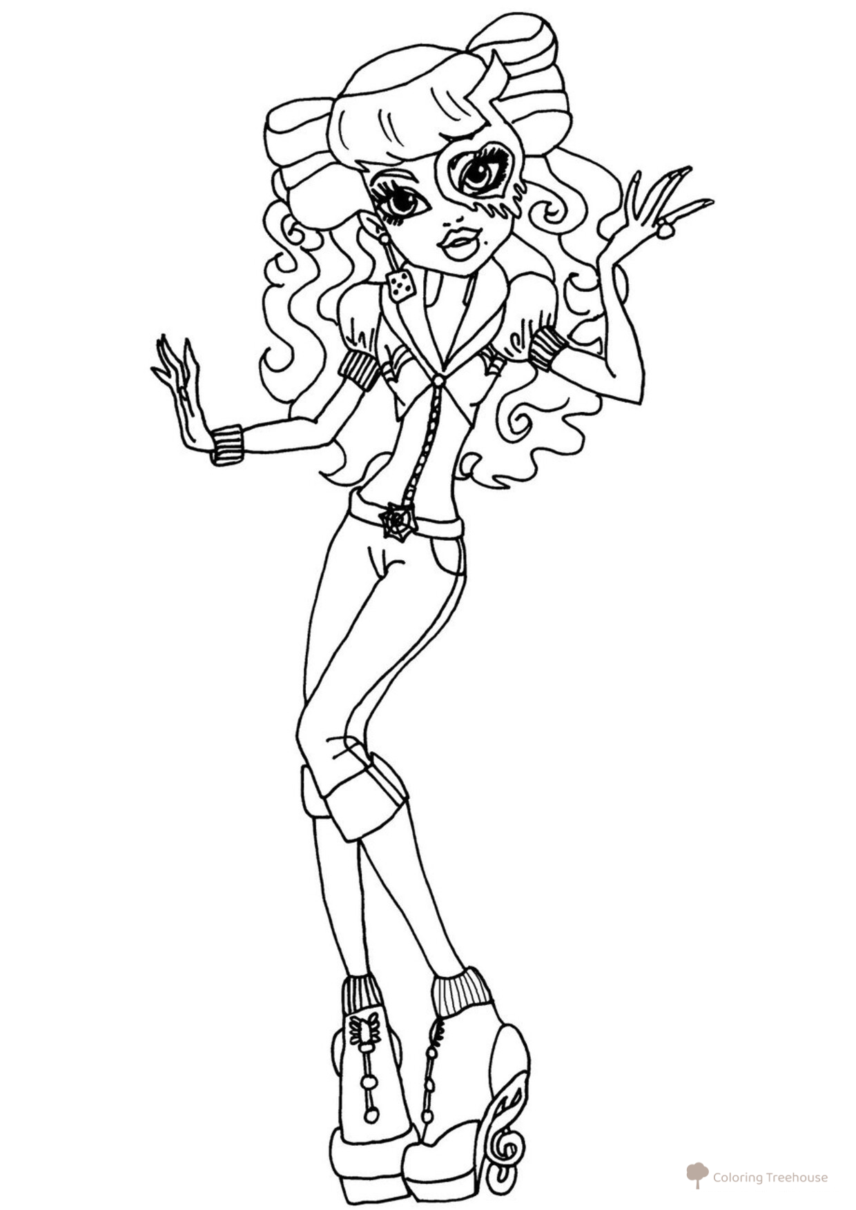 Página para colorear Monster High: Operetta dibujo para colorear gratis de Páginas para colorear Monster High
