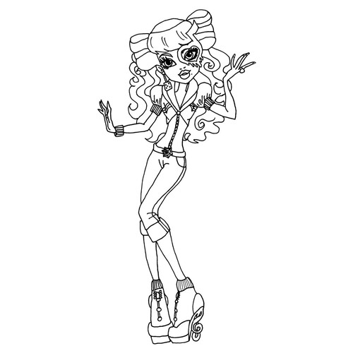 Página para colorear Monster High: Operetta dibujo para colorear gratis de Páginas para colorear Monster High