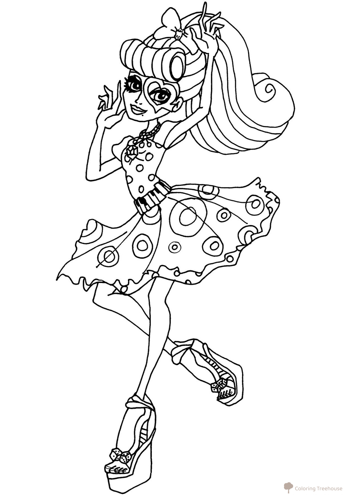 Operetta Coloring Page — Daughter of the Phantom of the Opera free printable Monster High Coloring Pages coloring page