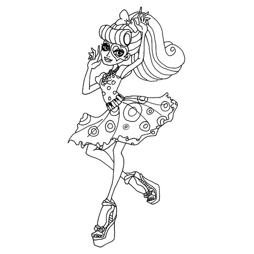 Operetta Coloring Page — Daughter of the Phantom of the Opera free printable Monster High Coloring Pages coloring page