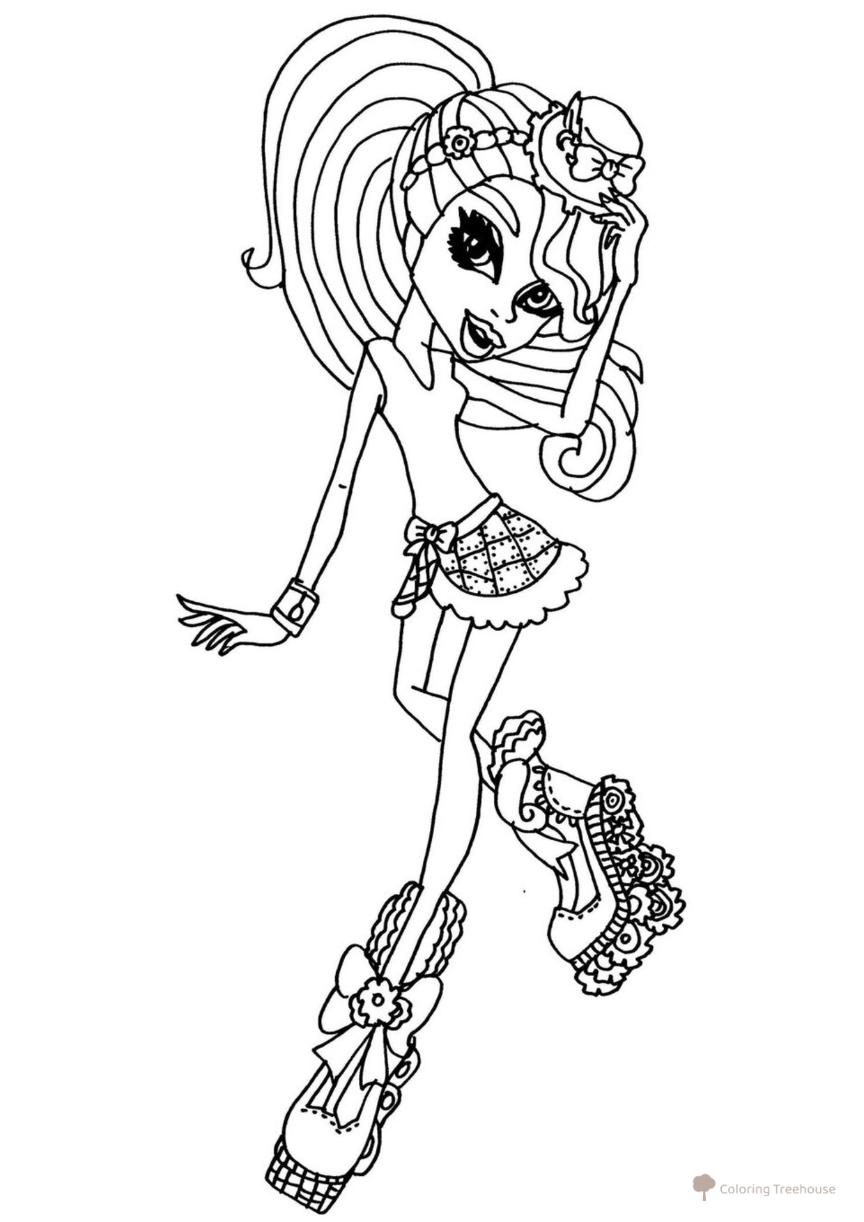 Robekka Stim Coloring Page — Daughter of a Mad Scientist free printable Monster High Coloring Pages coloring page