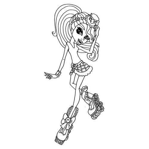 Robekka Stim Coloring Page — Daughter of a Mad Scientist free printable Monster High Coloring Pages coloring page
