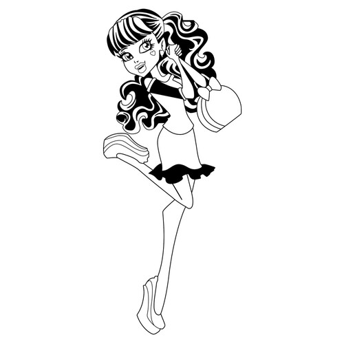Раскраска Счастливая Дракулаура dibujo para colorear gratis de Páginas para colorear Monster High