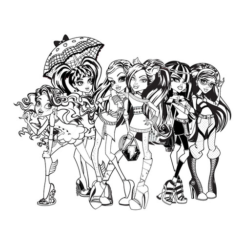 Página para colorear: Escuela de monstruos dibujo para colorear gratis de Páginas para colorear Monster High