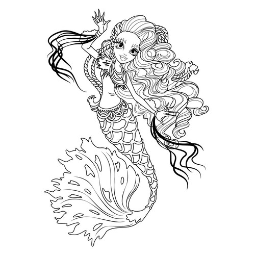 Página para colorear de Sirena Von Boo dibujo para colorear gratis de Páginas para colorear Monster High