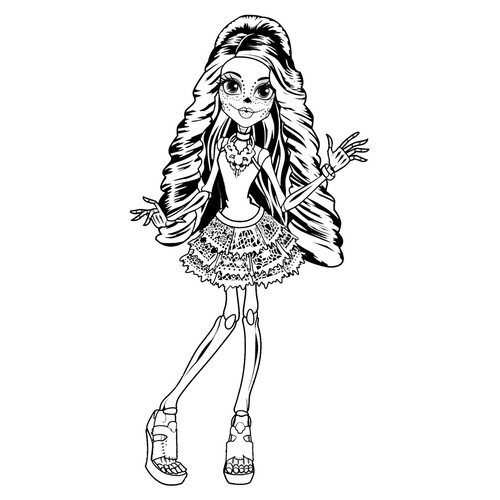 Página para colorear de Skelita Calaveras dibujo para colorear gratis de Páginas para colorear Monster High