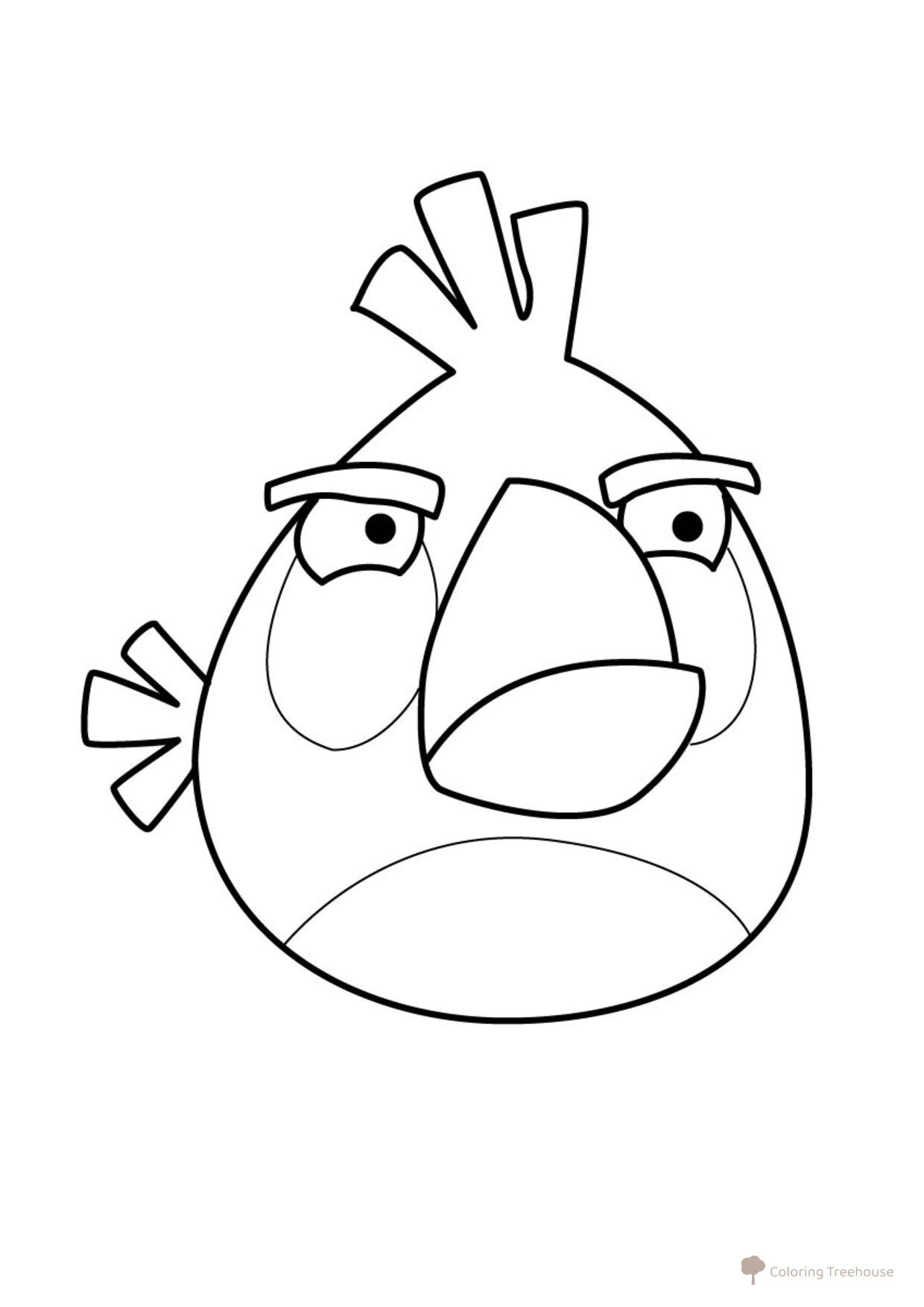 Página para colorear: Ave blanca dibujo para colorear gratis de Páginas para colorear de Angry Birds
