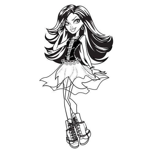 Libro para colorear de Spectra Vondergeist de Monster High dibujo para colorear gratis de Páginas para colorear Monster High
