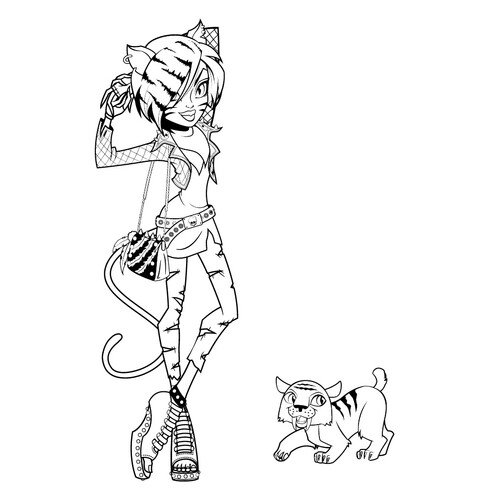 Página para colorear de Toralei Stripe dibujo para colorear gratis de Páginas para colorear Monster High