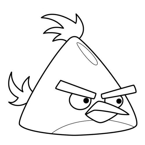 Chuck the Yellow Bird Coloring Page free printable Angry Birds Coloring Pages coloring page