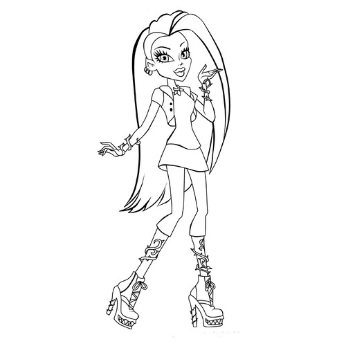 Página para colorear: Venus McFlytrap — hija de la Planta Monstruosa dibujo para colorear gratis de Páginas para colorear Monster High