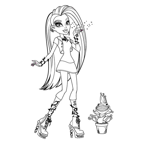 Página para colorear de Venesa McFlytrap y Chulian dibujo para colorear gratis de Páginas para colorear Monster High