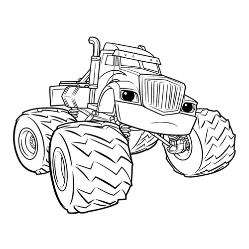Sad Crusher Coloring Page free printable Blaze and the Monster Machines Coloring Pages coloring page