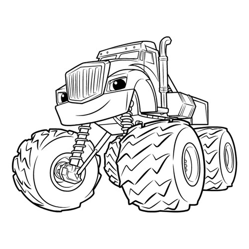 Krushila Coloring Page free printable Blaze and the Monster Machines Coloring Pages coloring page
