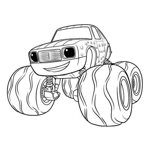 Ogurchik Coloring Page free printable Blaze and the Monster Machines Coloring Pages coloring page