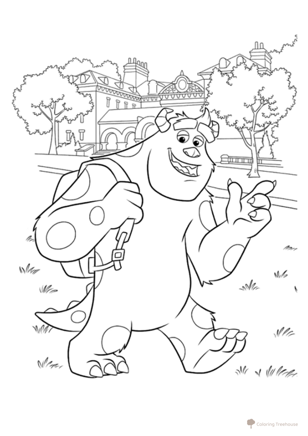Página para colorear de James P. "Sully" Sullivan dibujo para colorear gratis de Páginas para colorear de Monsters University